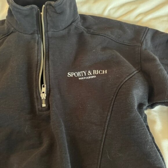 Sporty & Rich Mock Neck Sweatshirt XS - Picture 2 of 5